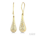 1/3 Ctw Round Cut Diamond Bold Mosaic Drop Aeris Gold Fashion Earrings in 14K Yellow Gold