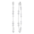 RaVelCa 14K White Gold Diamond Earrings