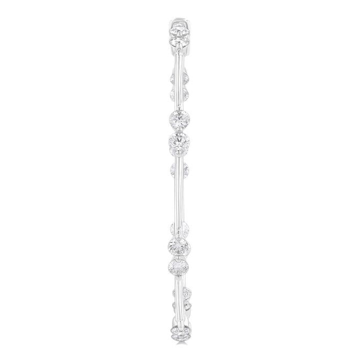 RaVelCa 14K White Gold Diamond Earrings