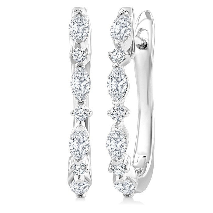 Diamond Fashion Hoop Earrings