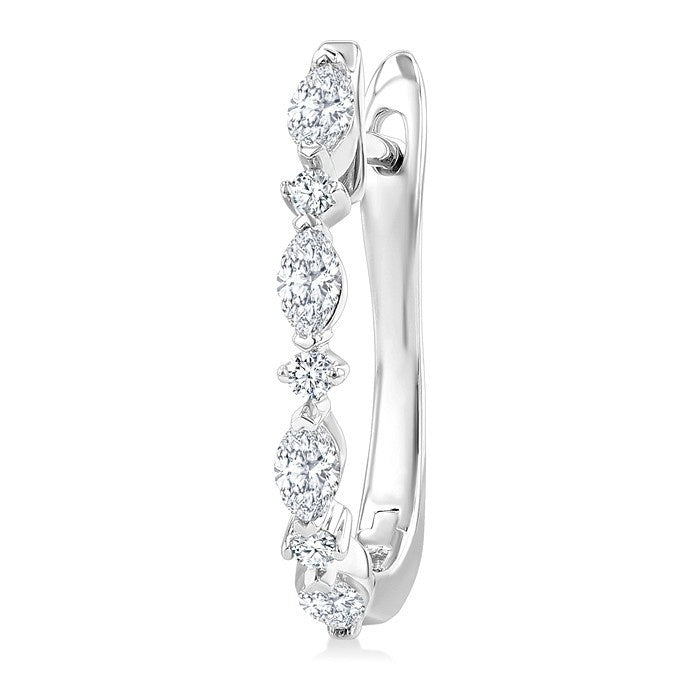 Diamond Fashion Hoop Earrings