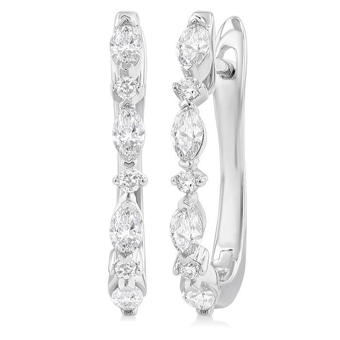 Diamond Fashion Hoop Earrings