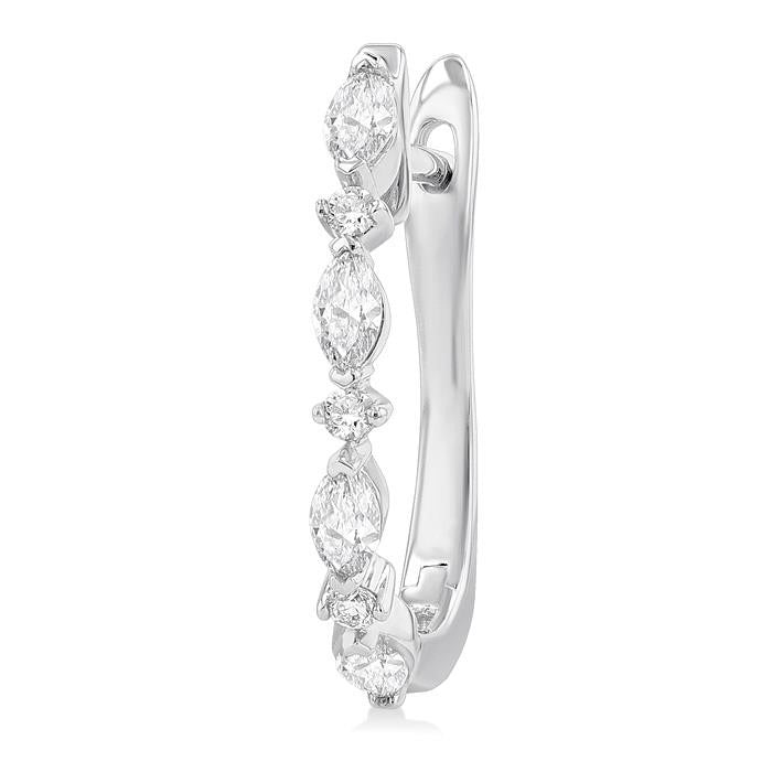 Diamond Fashion Hoop Earrings