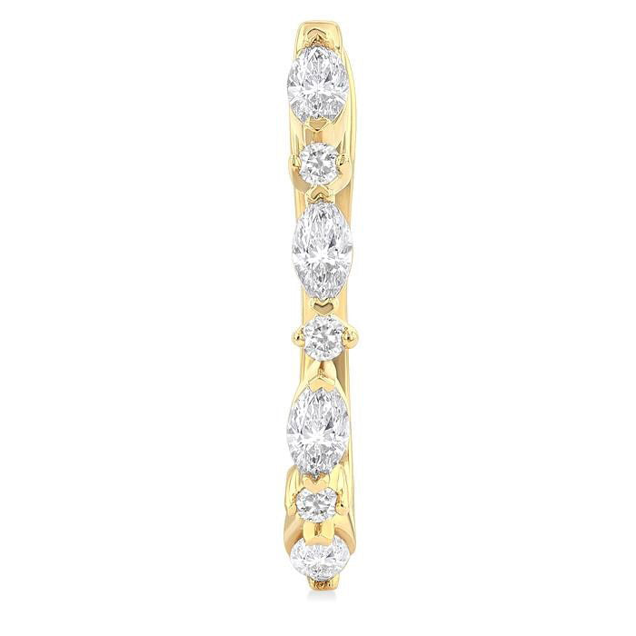 Diamond Fashion Hoop Earrings