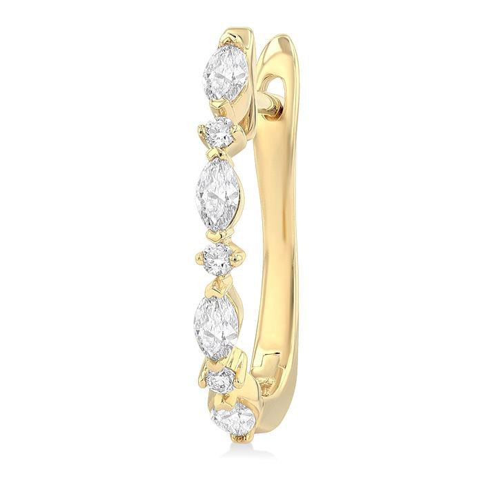 Diamond Fashion Hoop Earrings