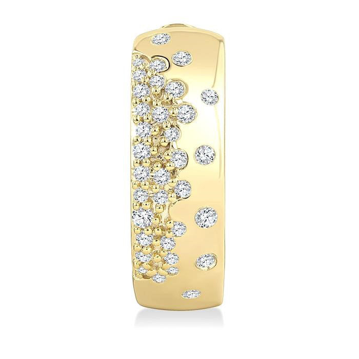 Mosaic Diamond Fashion Hoop Earrings