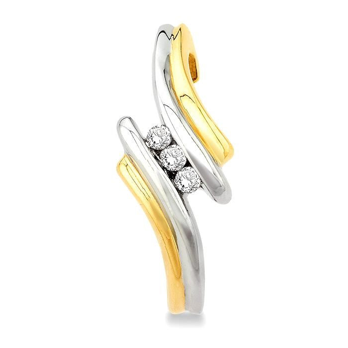 1/10 Ctw Round Cut Diamond Earrings in 14K Yellow Gold