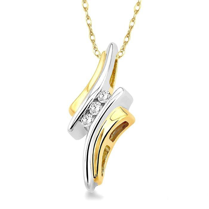 3 Stone Diamond Pendant