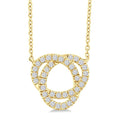 1/4 Ctw Trinity Round Cut Diamond Fashion Pendant With Chain in 10K Yellow Gold