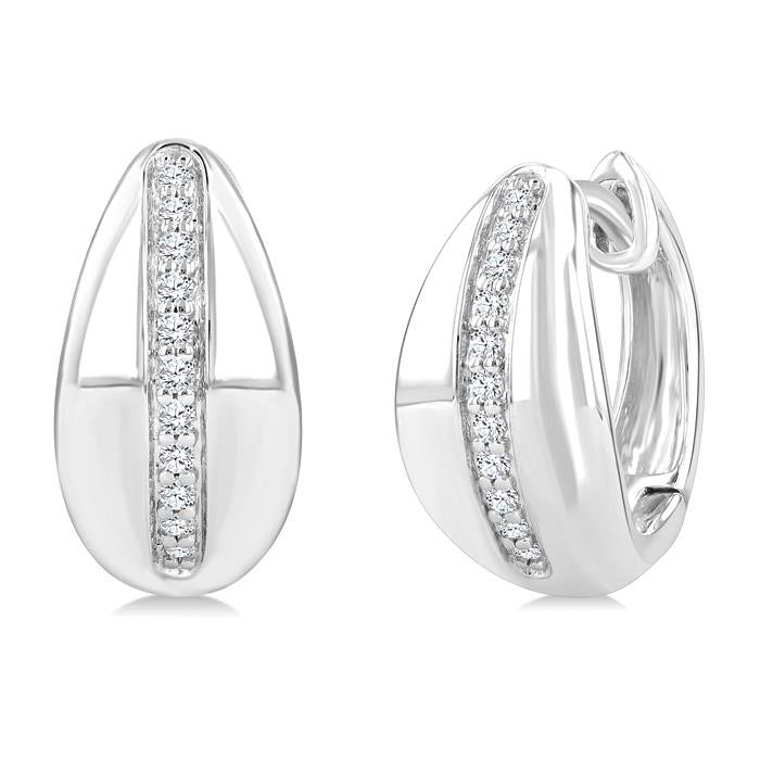 Bold Diamond Fashion Hoop Earrings