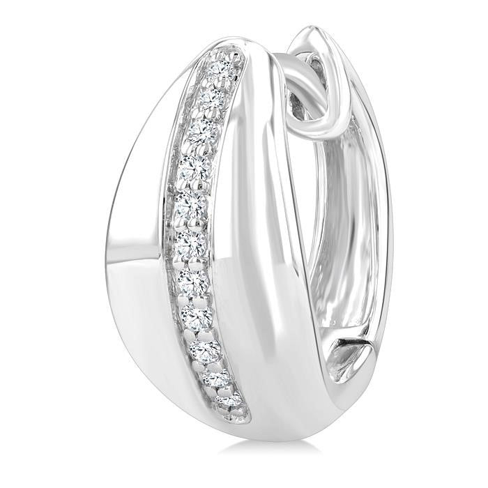 Bold Diamond Fashion Hoop Earrings