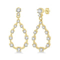Drop Shape Diamond Fashion Earrings