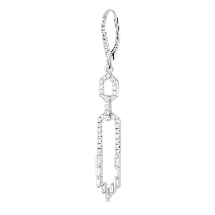 ZenNoNo 14K White Gold Diamond Fashion Earrings