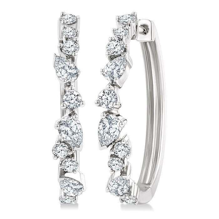 RaCelAr VioPhoEl 14K White Gold Diamond Fashion Earrings