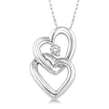 1/20 Ctw Round Cut Diamond Pendant in 10K White Gold with Chain