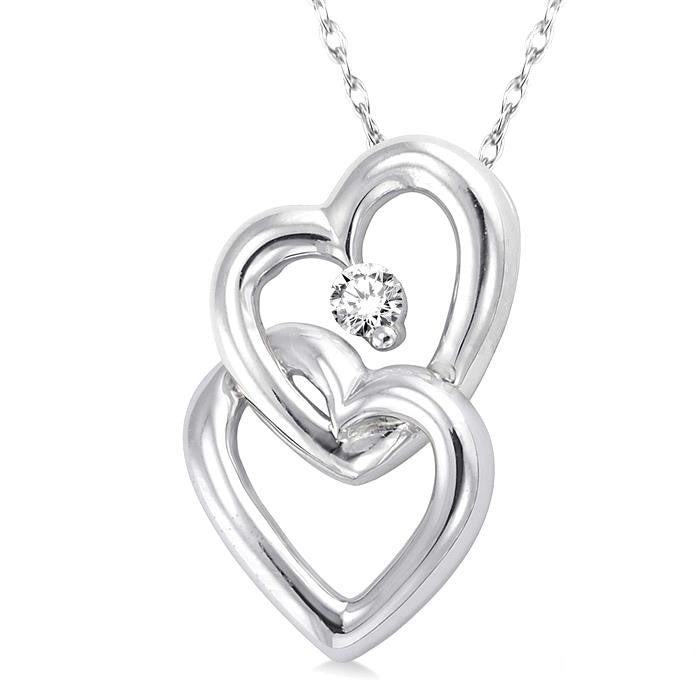 Gaia  Twin Heart Shape Diamond Fashion Pendant