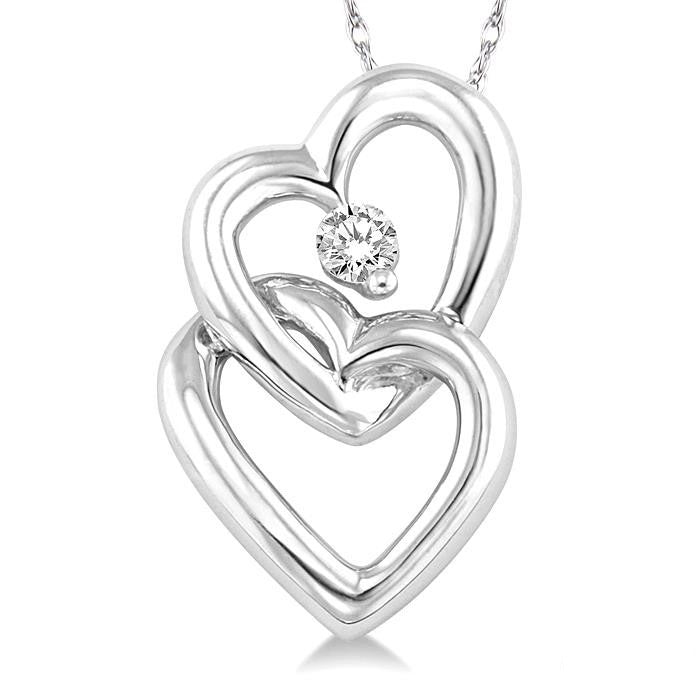 Gaia  Twin Heart Shape Diamond Fashion Pendant