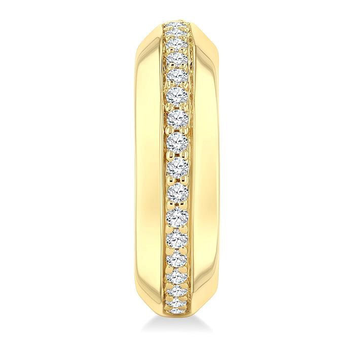 Bold Diamond Fashion Half Hoop Earrings