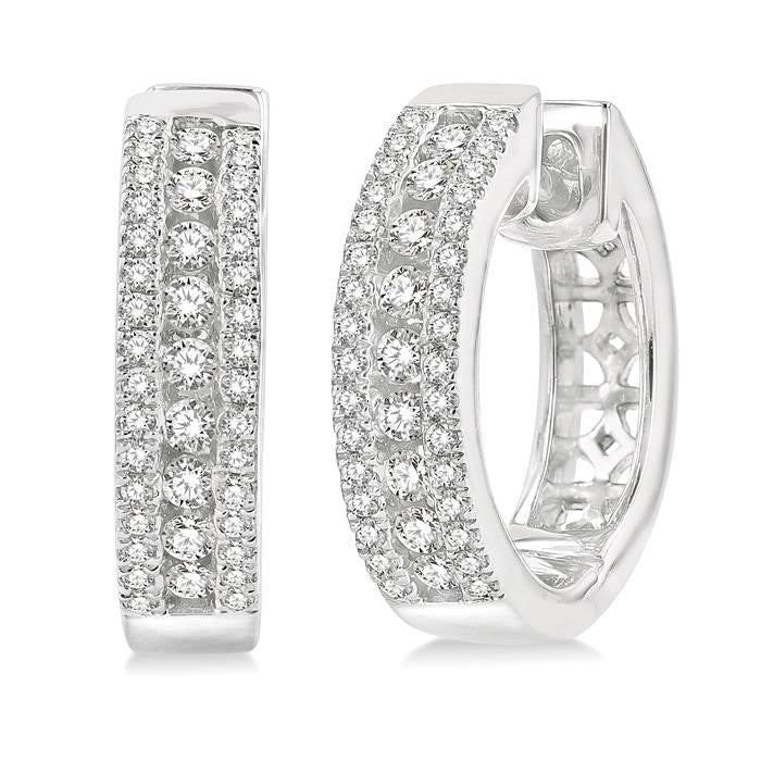 Diamond Hoop Earrings