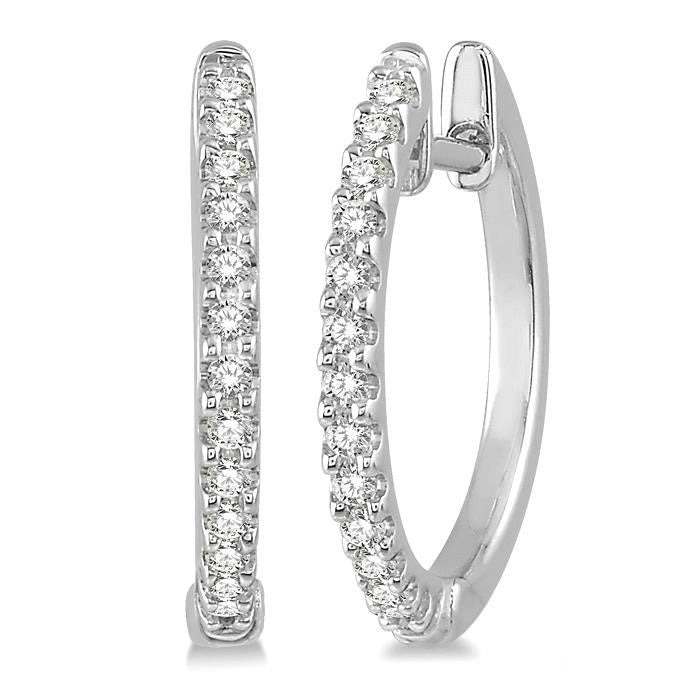 Diamond Hoop Earrings