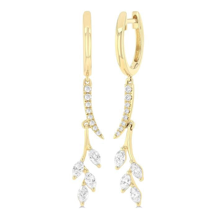 Leaf Diamond Fashion Earrings