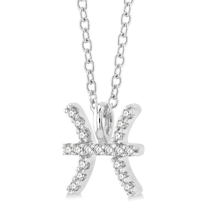 Gala Deneuve Pisces Zodiac Diamond Pendant