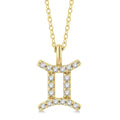 Zofia Oleander Gemini Zodiac Diamond Pendant