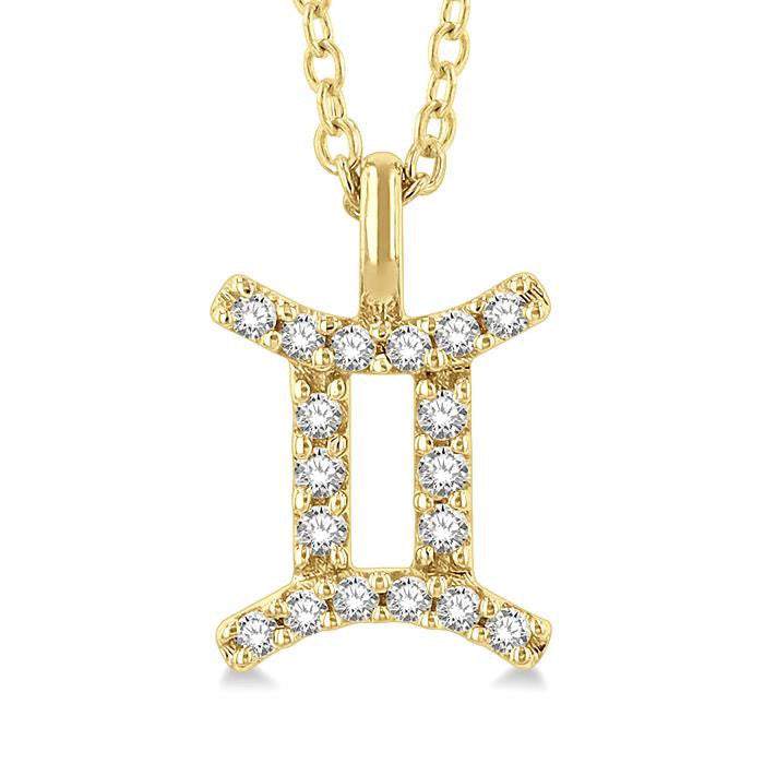 Zofia Oleander Gemini Zodiac Diamond Pendant