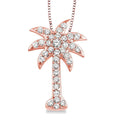 Velour Palm Tree Diamond Fashion Pendant