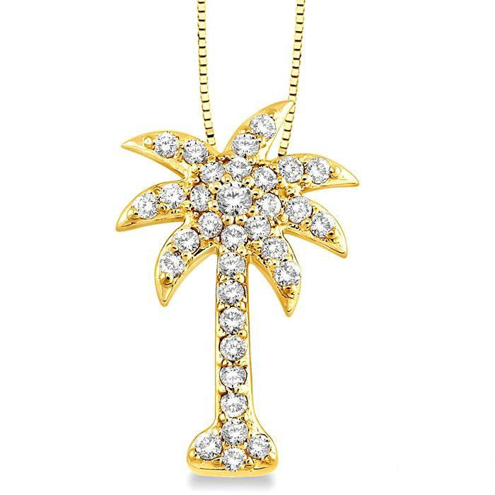 Serenade Palm Tree Diamond Fashion Pendant