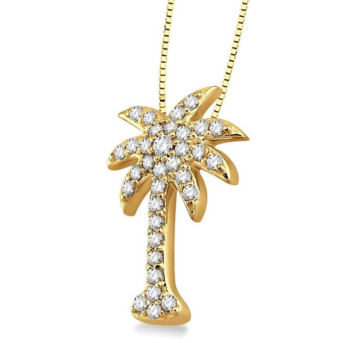 Serenade Palm Tree Diamond Fashion Pendant