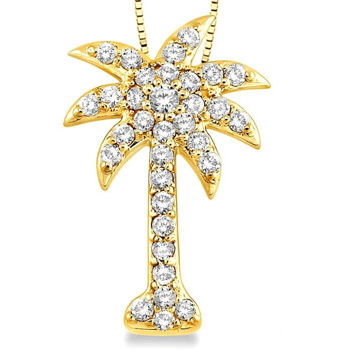 Serenade Palm Tree Diamond Fashion Pendant