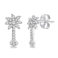 PALM TREE DIAMOND EARRINGS