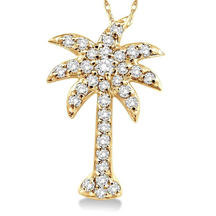 Solstice Atlas Palm Tree Diamond Fashion Pendant