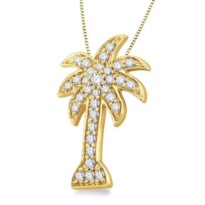 Sovereign Atlas Palm Tree Diamond Fashion Pendant