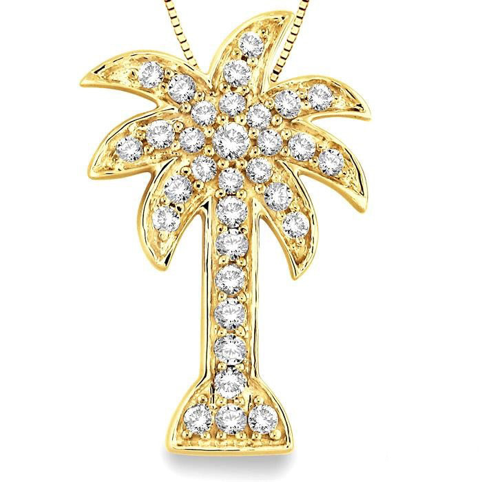 Sovereign Atlas Palm Tree Diamond Fashion Pendant