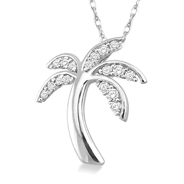 Zaira Deneuve Palm Tree Diamond Fashion Pendant