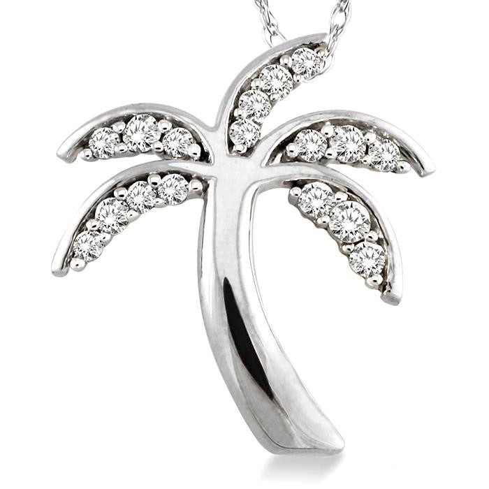 Zaira Deneuve Palm Tree Diamond Fashion Pendant