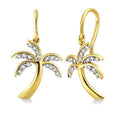 Palm Tree Diamond Fashion Earrings