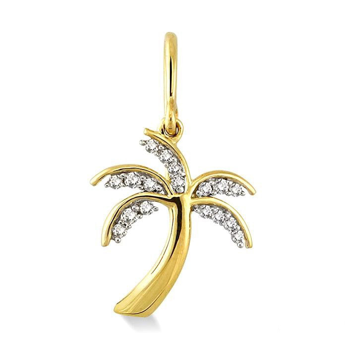 Palm Tree Diamond Fashion Earrings