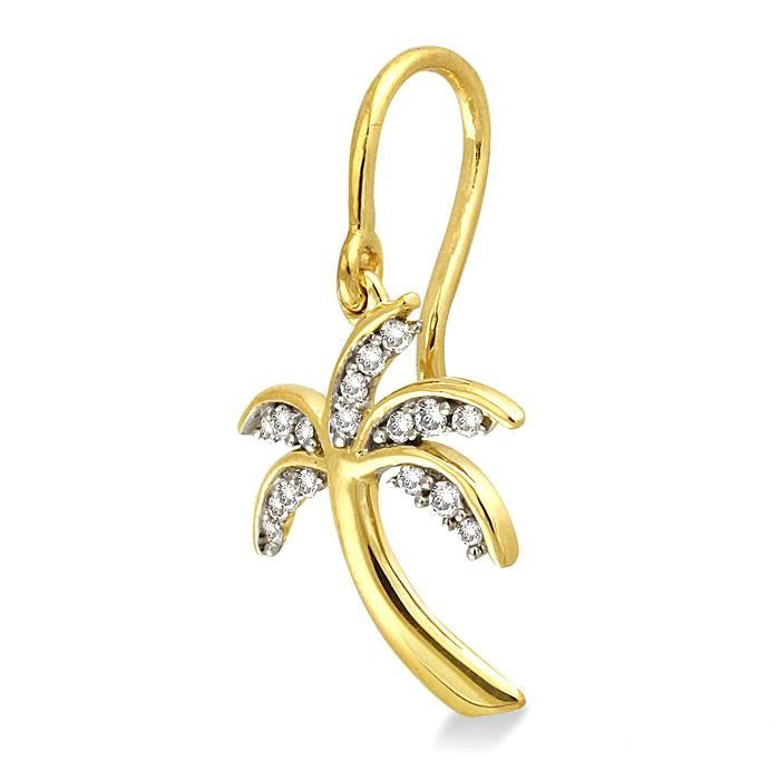 Palm Tree Diamond Fashion Earrings
