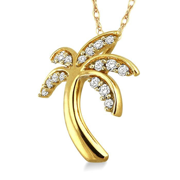 Lyric Lustre Palm Tree Diamond Fashion Pendant