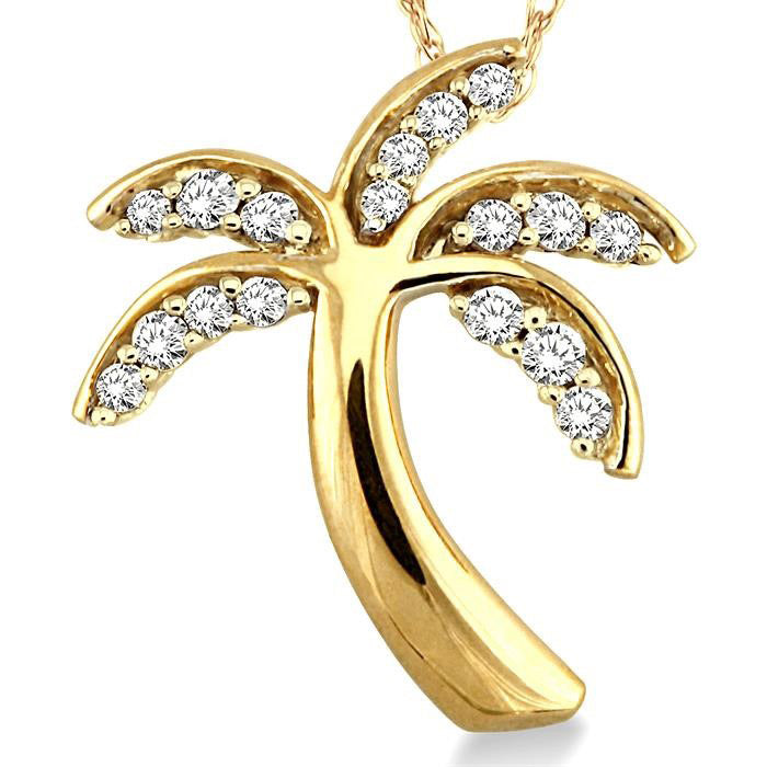 Lyric Lustre Palm Tree Diamond Fashion Pendant