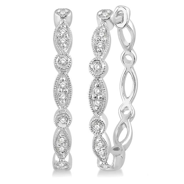 Diamond Hoop Earrings