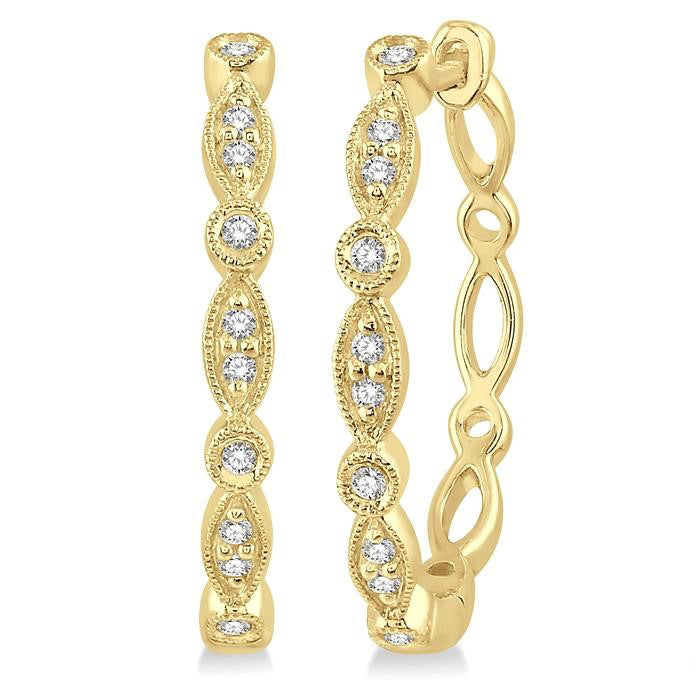Diamond Hoop Earrings