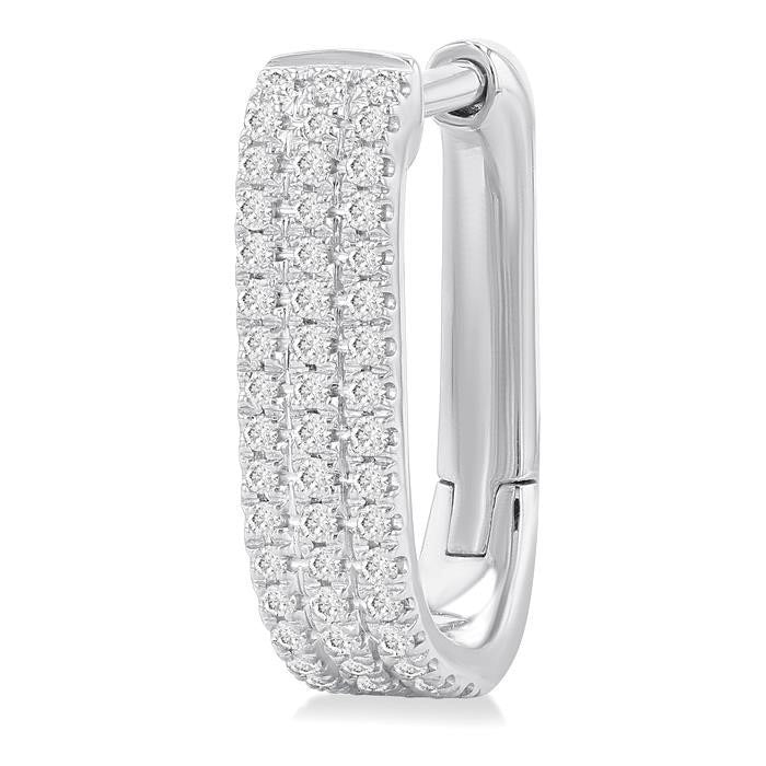 RaIsLys 14K White Gold Diamond Earrings