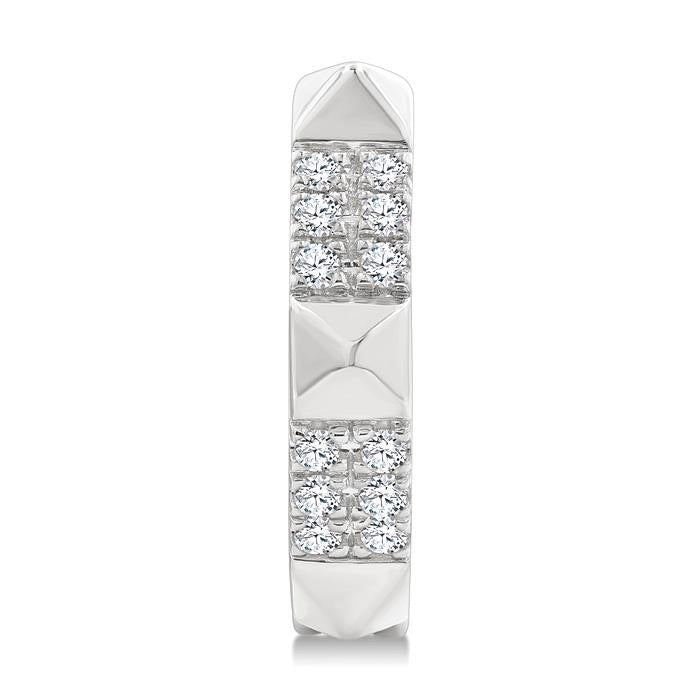 Pyramid Diamond Huggie Fashion Earrings