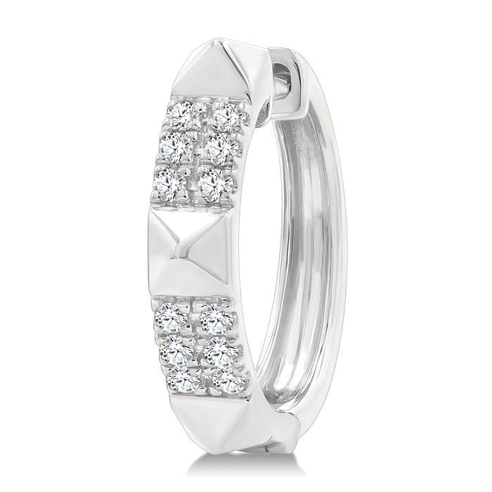 Pyramid Diamond Huggie Fashion Earrings