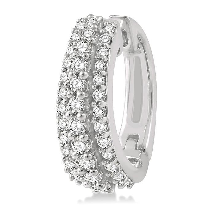 Diamond Petite Huggie Earrings