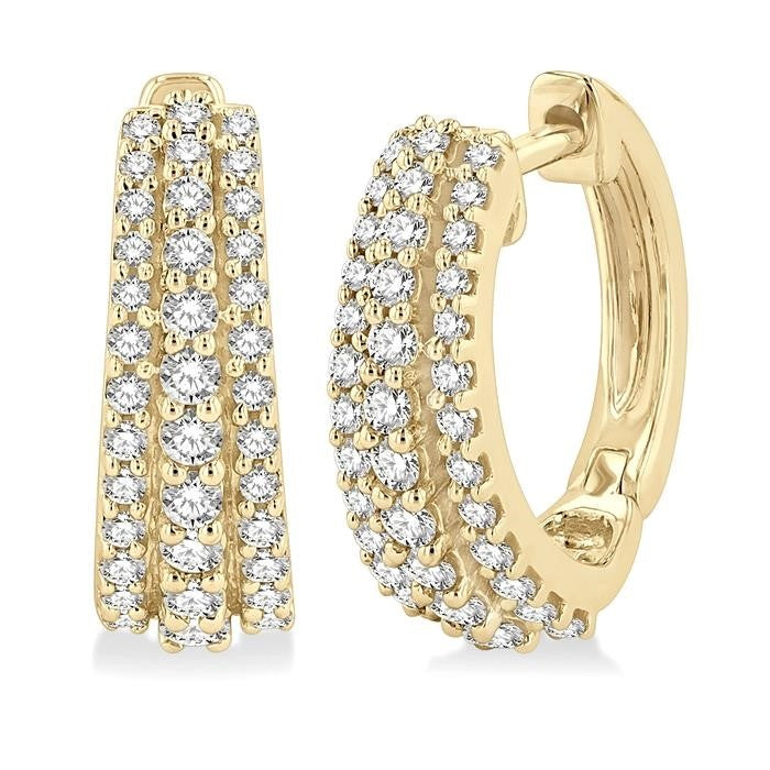 Petite Diamond Huggie Fashion Earrings